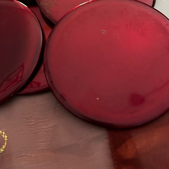 Jewel toned napkin rings Bordeaux place mats and coasters - Picture 4 of 6